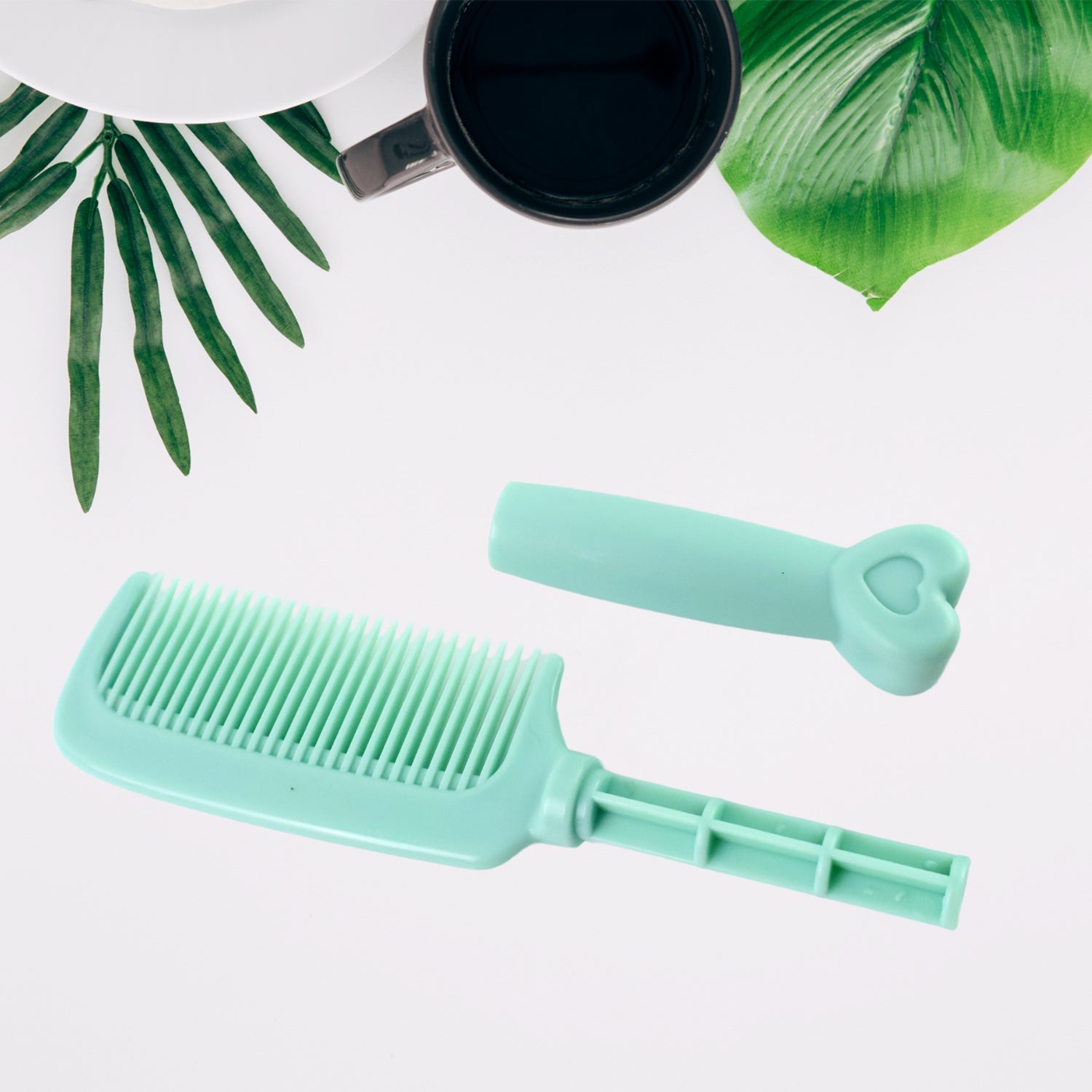 Plastic Hair Comb with Heart-Shaped Handle (1 Pc) Plastic Hair Comb with Heart-Shaped Handle (1 Pc)